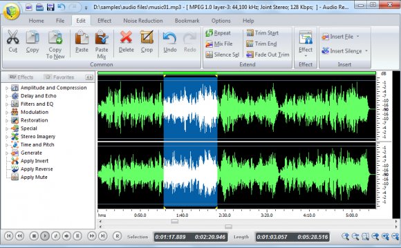 Editing audio files online free