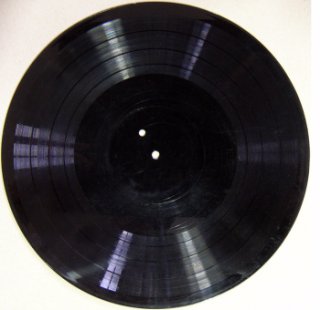 Frank Cooper's initial 'acetate' disc (picture courtesy of Chris Burton)