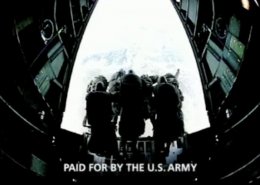 Still from U.S. Army advertisement scored by CO-PILOT featuring several enlisted men as well as the caption